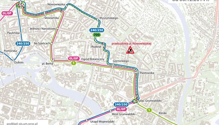 5/6 grudnia - kolejny etap przebudowy ul. Nowowiejskiej