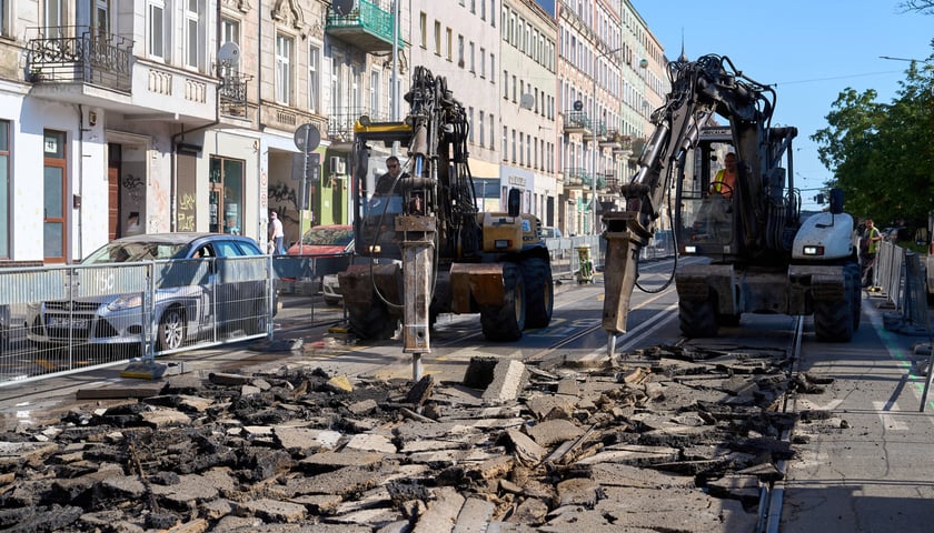 Prace remontowe na ul. Trzebnickiej. Od soboty 27 czerwca zaczyna się tu remont torowiska  