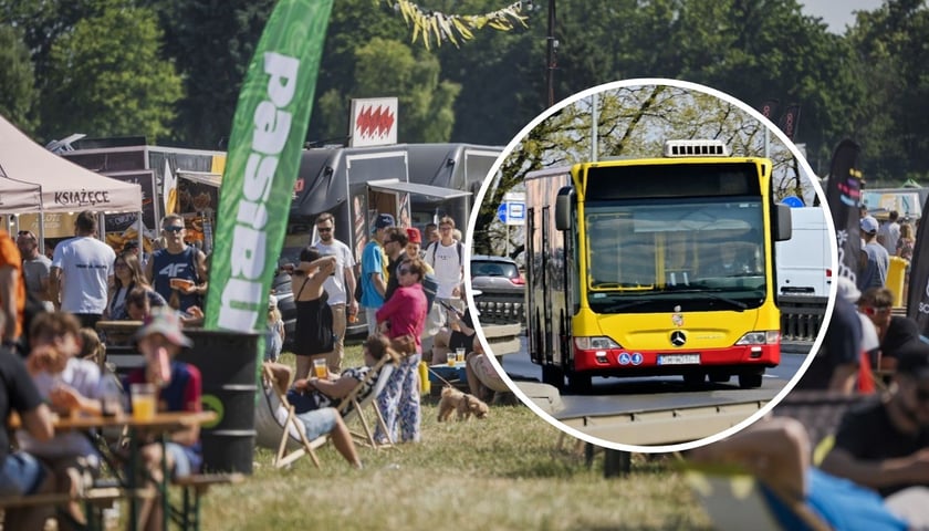 Na dużym zdjęciu ubiegłoroczna edycja Festiwalu Pasibrzucha, na małym autobus MPK 