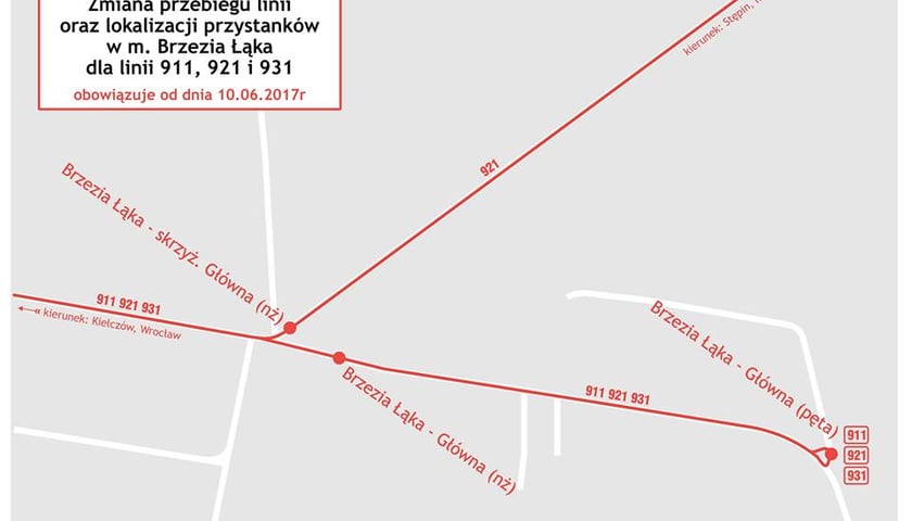 10 czerwca – dodatkowe przystanki dla linii 911, 921 i 931