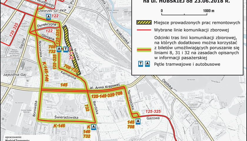 Od 23 czerwca – przebudowa skrzyżowania ulicy Hubskiej i Glinianej