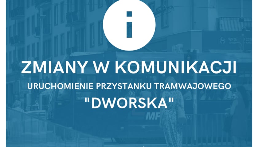23 marca - uruchomienie wybudowanego przystanku tramwajowego "Dworska"