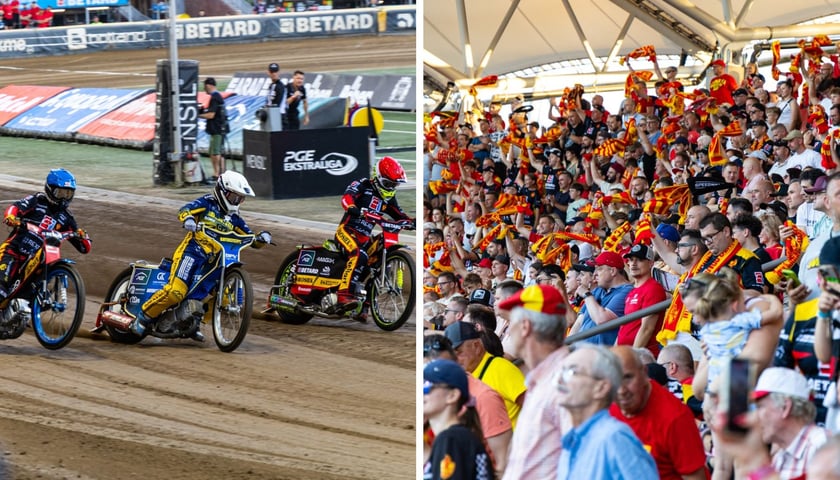 Żużlowcy na motorach, kobiety i mężczyźni, kibice na trybunach. Betard Sparta Wrocław pokonała na Olimpijskim Bayersystem GKM Grudziądz 51:39