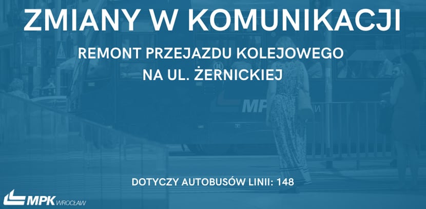 28 marca - remont przejazdu kolejowego na ulicy Żernickiej