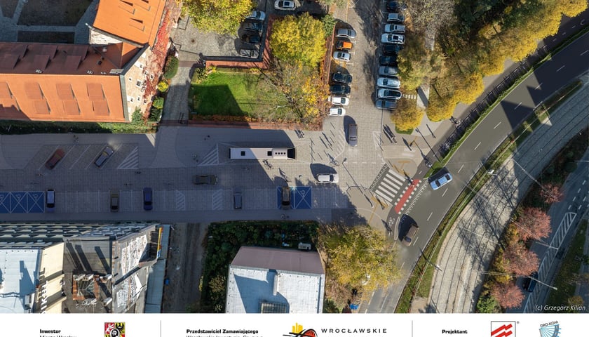 Wizualizacja przebudowanej ulicy Cieszyńskiego i wybudowanej drogi rowerowej na Nowym Świecie