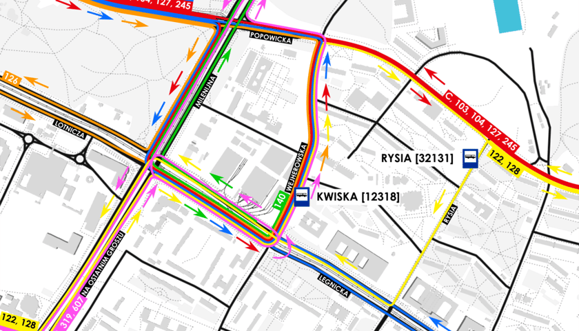 8 maja 2021 – przebudowa skrzyżowania ul. Popowickiej i Milenijnej. Zmiany w komunikacji