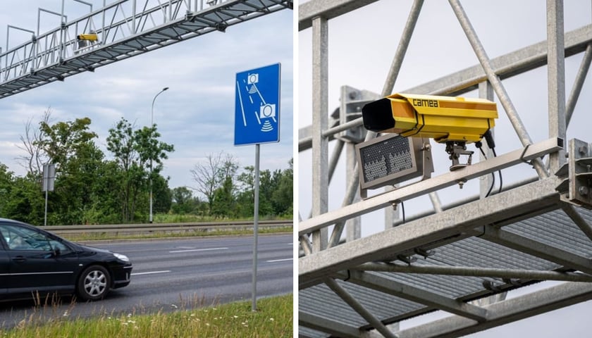 Samochód na drodze, odcinkowy pomiar prędkości i żółta kamera CANARD. Rekordowa liczba mandatów we Wrocławiu . Najnowsze dane