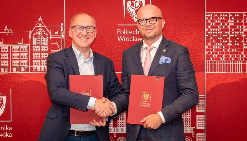 Rektor Arkadiusz Wójs i wiceprezydent Jakub Mazur, 8 lipca 2026
