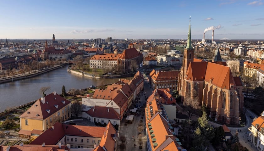 Panorama Ostrowa Tumskiego we Wrocławiu