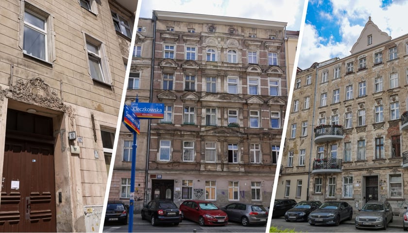 Kamienice do remontu. Od lewej: Kleczkowska 17, Kleczkowska 6 i Kleczkowska 34