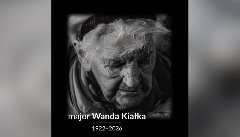 Mjr Wanda Kiałka (czarno-białe zdjęcie)
