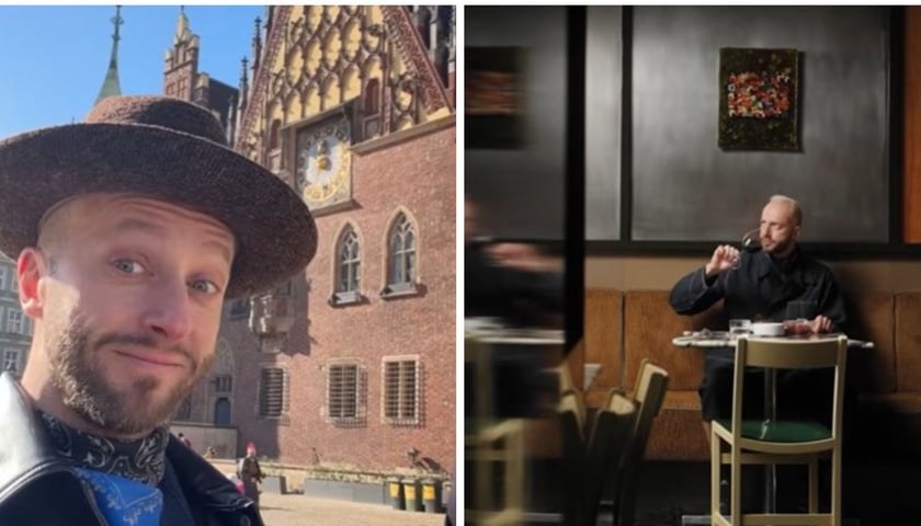 Na zdjęciu z lewej bloger kulinarny Per Meurling przed ratuszem, z prawej bloger kulinarny w modern bistro Baba