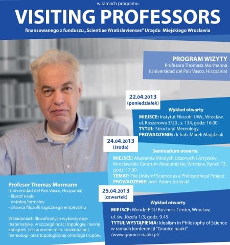 Profesor Thomas Mormann na Uniwersytecie Wrocławskim