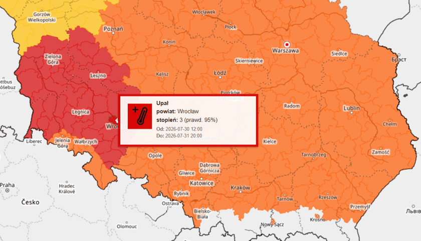 Mapa IMGW - ostrzeżenia