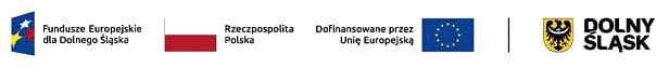 <p>Logotypy i godła. Od lewej: Fundusze Europejskie dla Dolnego Śląska, Rzeczpospolita Polska, Dofinansowane przez Unię Europejską, Dolny Śląsk.</p>