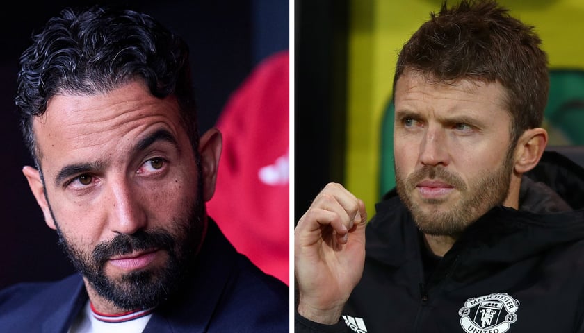 Ruben Amorim (trener Milanu i były trener United) | Michael Carrick (trener United)