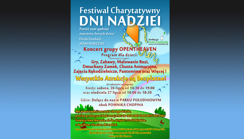 Piknik charytatywny i koncert w parku Południowym