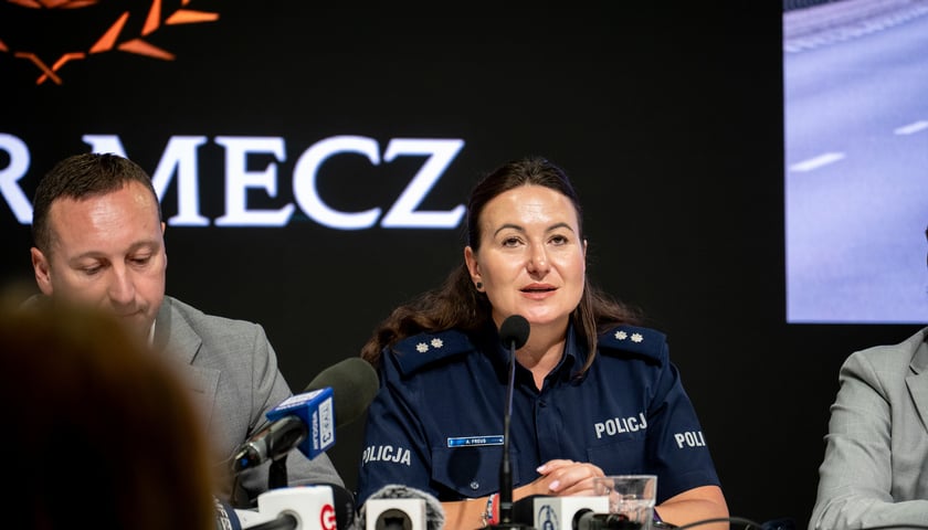 <p>Aleksandra Freus, konferencja prasowa przed Super Meczem na Tarczyński Arenie</p>