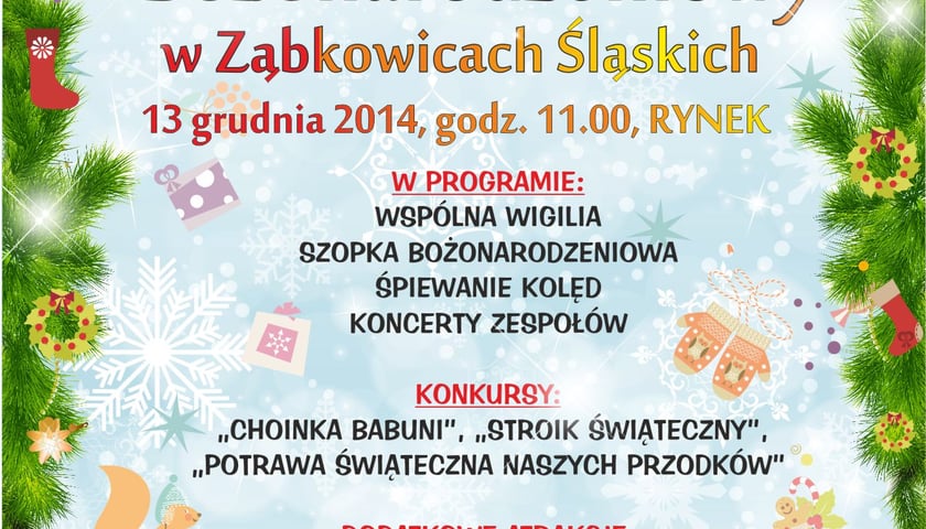 Przedświąteczne atrakcje ząbkowickiego jarmarku