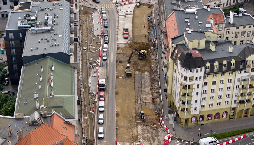 Budowa węzła Drobnera-Dubois. Zdjęcie z wtorku 18 sierpnia 2026