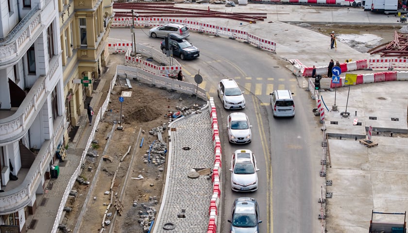 Budowa węzła Drobnera-Dubois. Zdjęcie z wtorku 18 sierpnia 2026