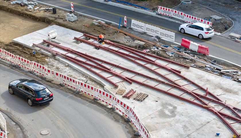 Budowa węzła Drobnera-Dubois. Zdjęcie z wtorku 18 sierpnia 2026