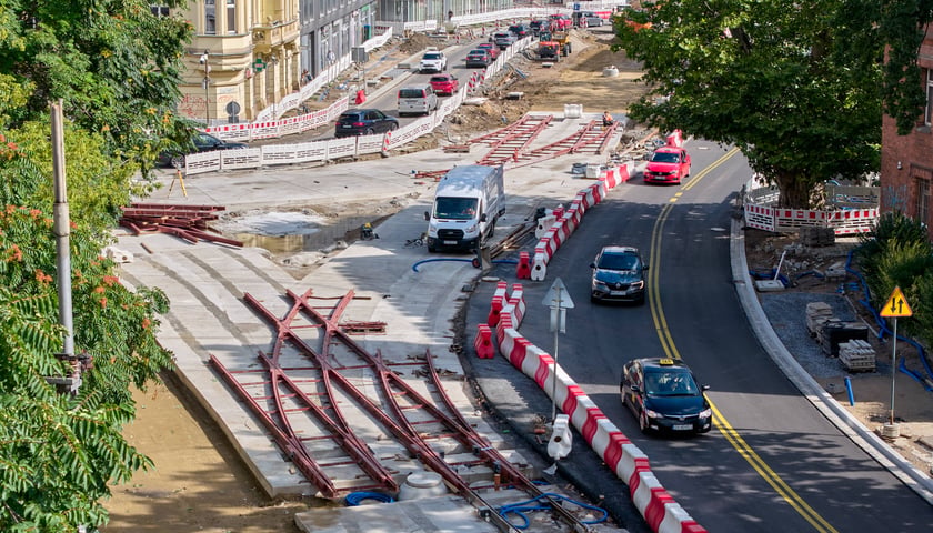 Budowa węzła Drobnera-Dubois. Zdjęcie z wtorku 18 sierpnia 2026