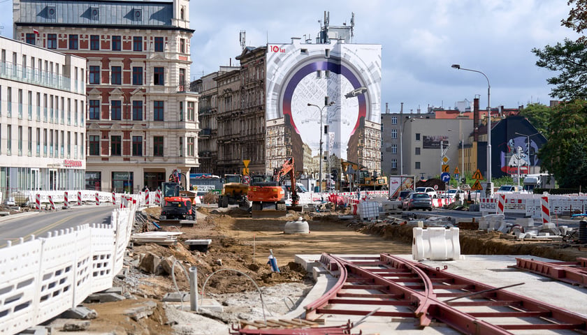 Budowa węzła Drobnera-Dubois. Zdjęcie z wtorku 18 sierpnia 2026