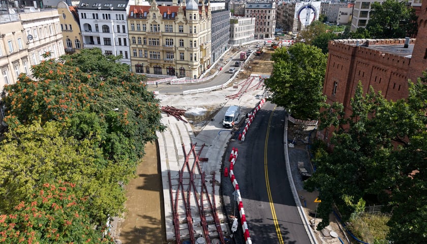 Budowa węzła Drobnera-Dubois. Zdjęcie z wtorku 18 sierpnia 2026