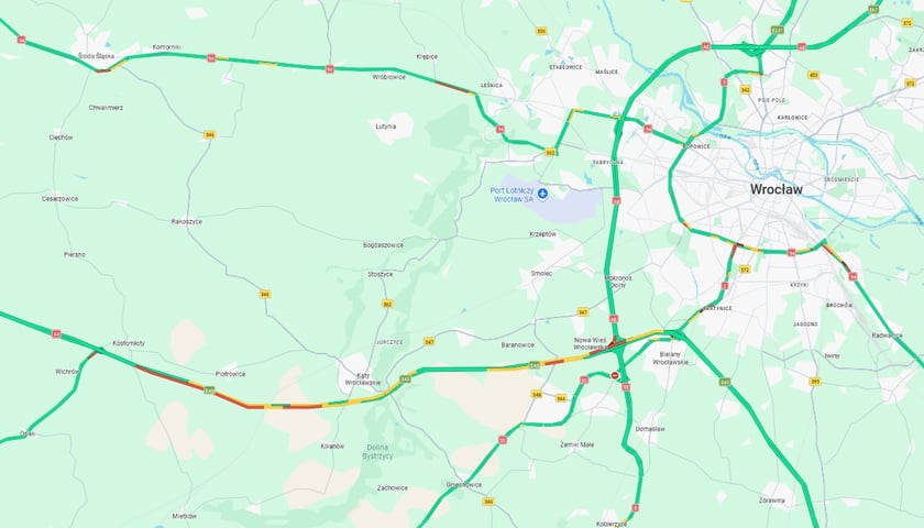 Korek na A4, mapa