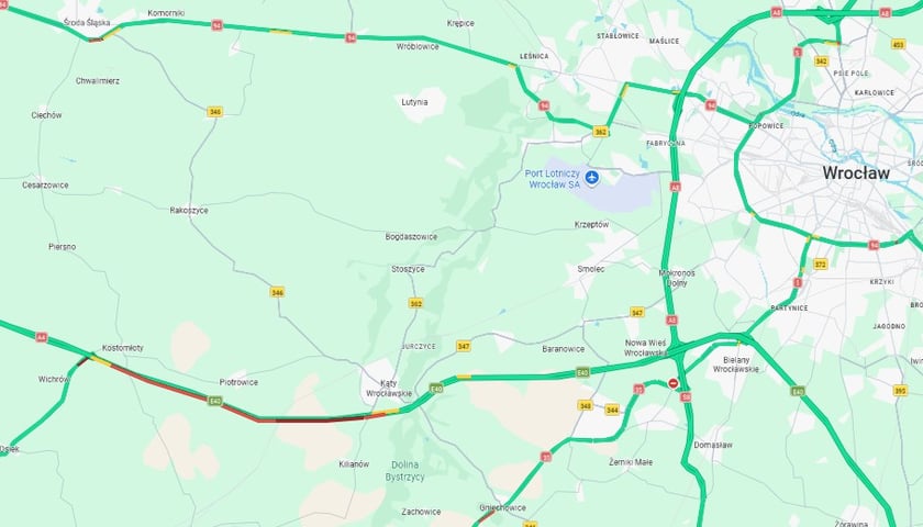Korek na A4, mapa