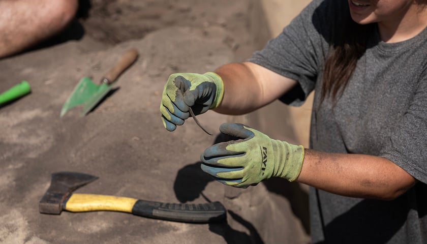 Prace archeologiczne na cmentarzysku koło Żórawiny pod Wrocławiem