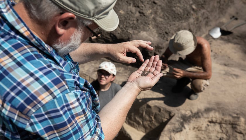 Prace archeologiczne na cmentarzysku koło Żórawiny pod Wrocławiem