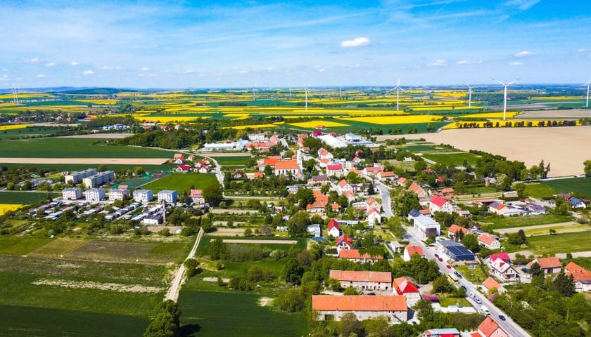 Panorama Udanina. Na zdjęciu panorama miejscowości
