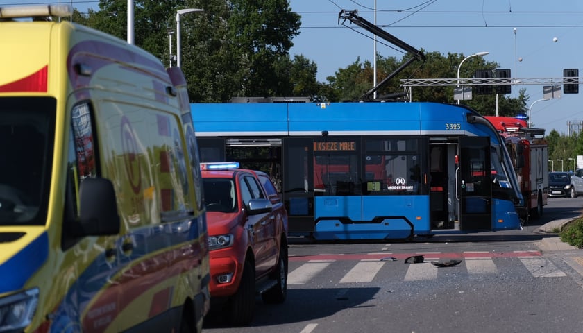 Wypadek na skrzyżowaniu ul. Kosmonautów i 11 listopada, 27.08.2026 r.