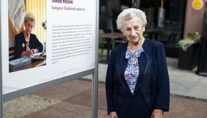 Plebiscyt Wrocławianka Roku. Na zdjęciu Wrocławianka Roku 2025, Leokadia Wieczorek.