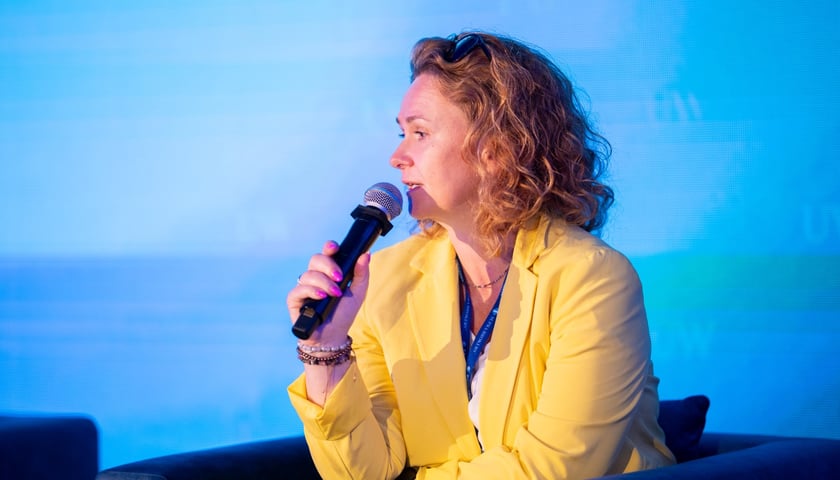 Agnieszka Rybczak, przewodnicząca RM Wrocławia podczas panelu na Forum Ekonomicznym w Karpaczu, 9.09.2026 r.