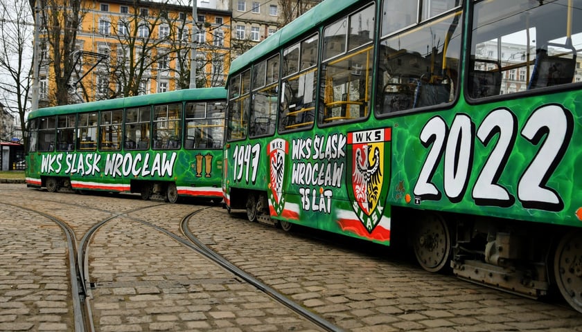 Zielony tramwaj pojawi się na wrocławskich torowiskach przy okazji najbliższego ligowego meczu Śląska
