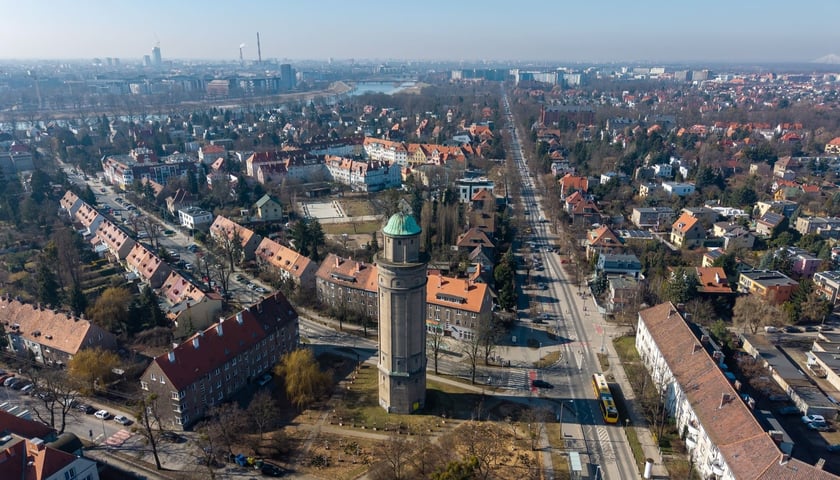 Osiedle Karłowice, widok z drona. Zdjęcie ilustracyjne.