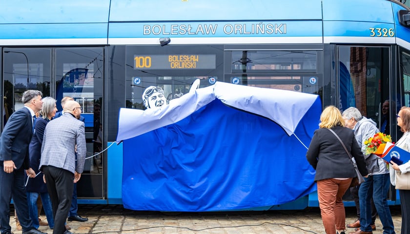 Uroczystość nadania tramwajowi imienia Bolesława Orlińskiego