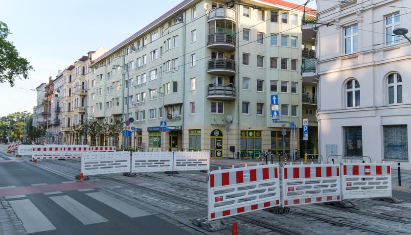 Ruszył remont torowiska w ul. Pomorskiej we Wrocławiu. 26.09.2026 r.