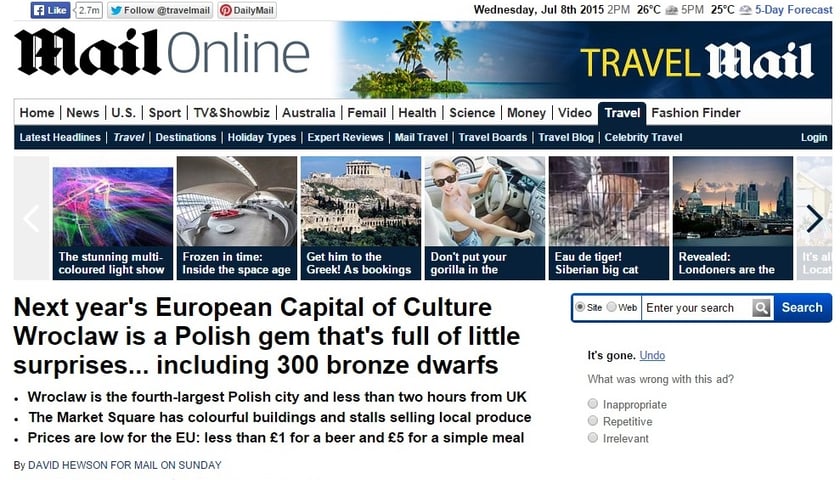 Wrocław – według „Daily Mail” jest pełen niespodzianek