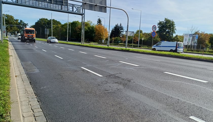 Ulica Bolesława Krzywoustego przed remontem, październik 2026