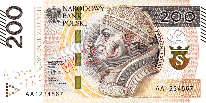 Banknot 200-złotowy z doskonalszym zabezpieczeniem