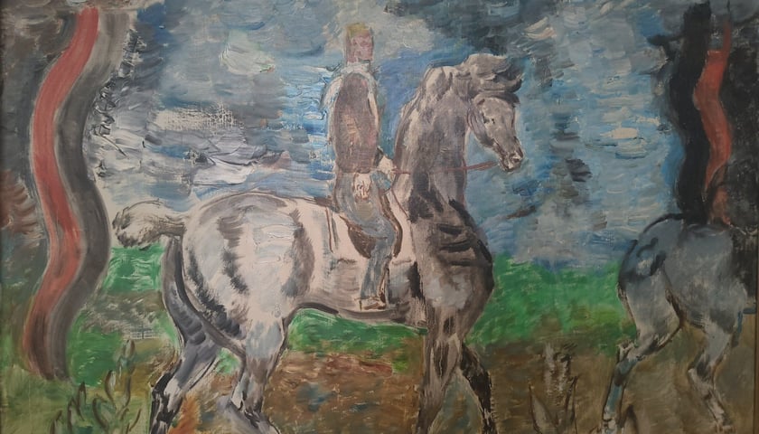 <p>Zdjęcie obrazu Eugeniusza Gepperta, wystawa w Sali Senatu</p>