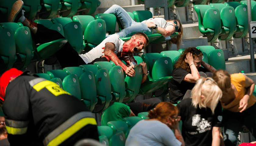 Antyterroryści na stadionie. To tylko ćwiczenia [ZDJĘCIA]