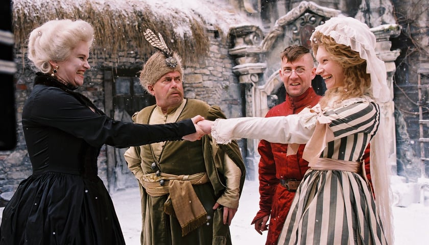 Kadr z filmu „Zemsta" w reżyserii Andrzeja Wajdy
