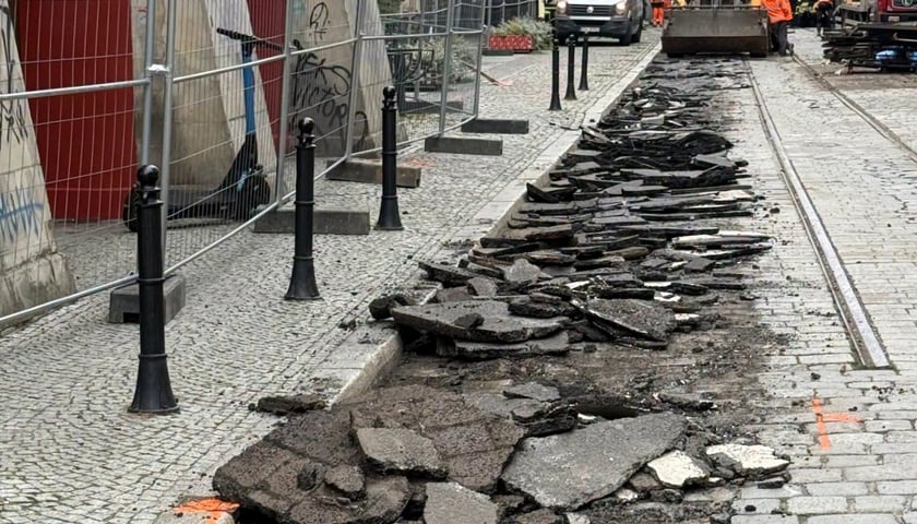 Prace na ulicy Ruskiej – zdjęcie z poniedziałku 19 października