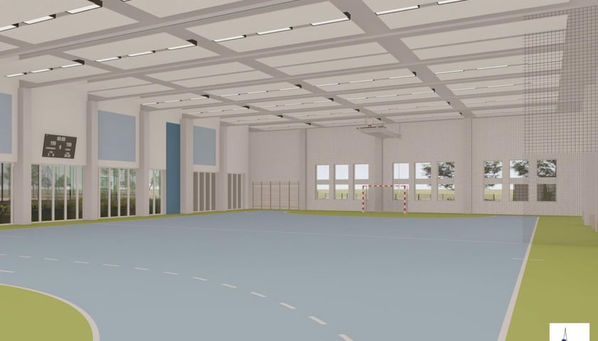 Nowa hala sportowa dla SP nr 76 we Wrocławiu - wizualizacja