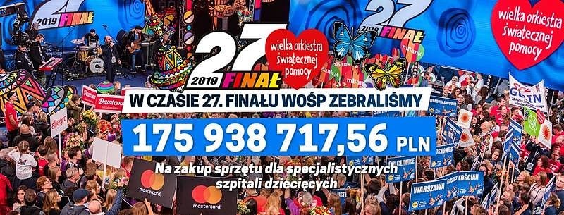 WOŚP zebrała prawie 176 mln zł, w tym sztab we Wrocławiu ponad pół miliona!
